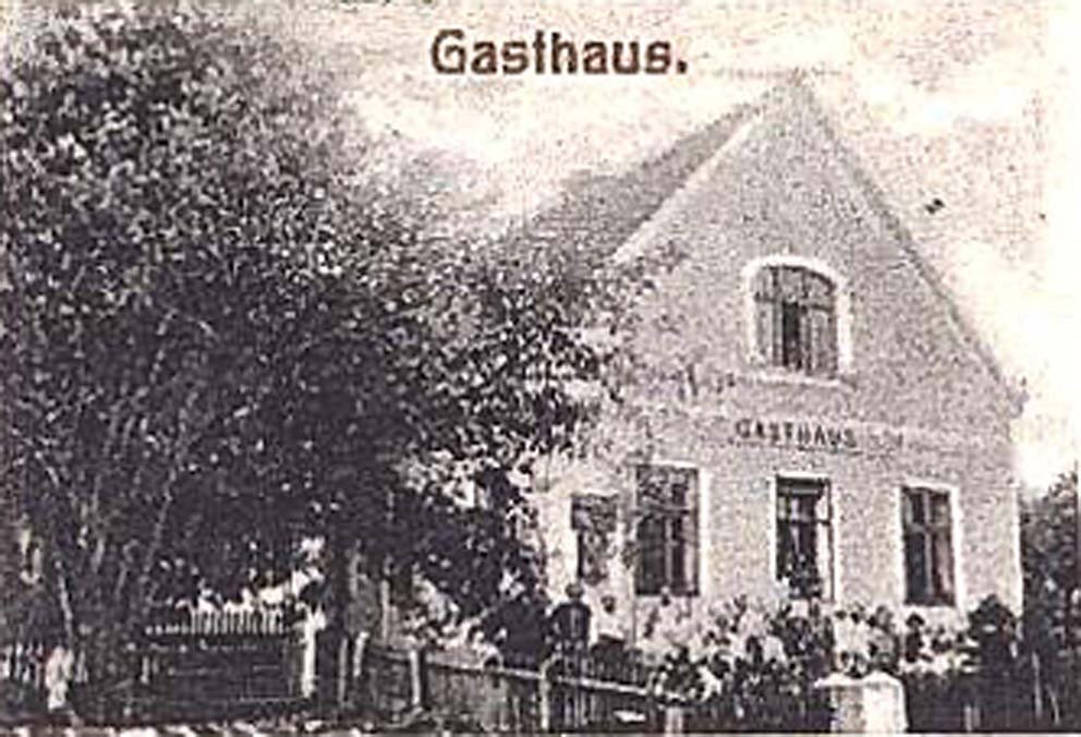 Das Gasthaus (der Anfang des 20. Jahrhunderts). Das Haus wurde zerstört.